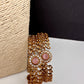 Matte CZ Pink Bangles