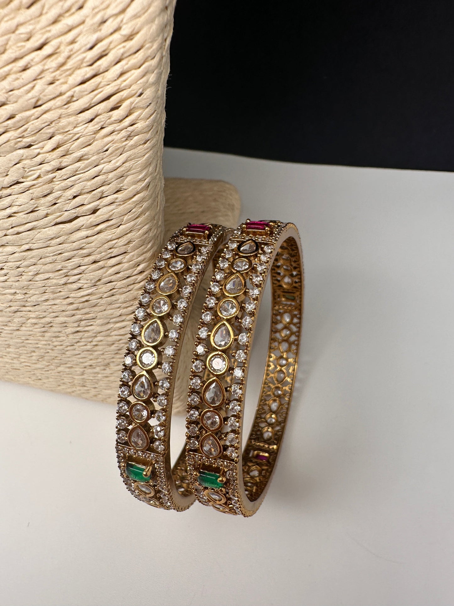 Matte CZ Multi Stone Bangles