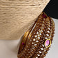 Matte CZ Multi Color Stones Bangles
