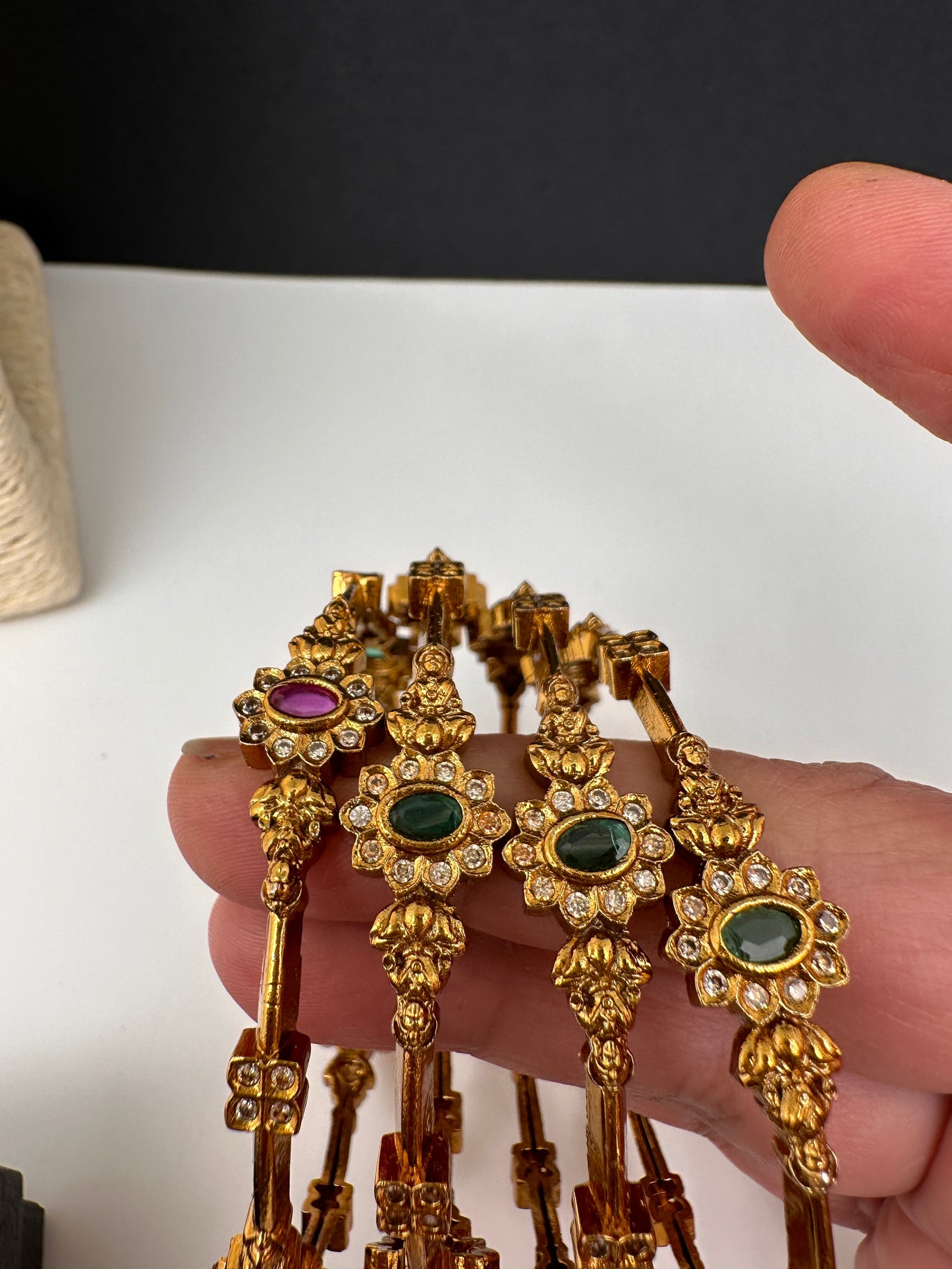 Matte Goddess Lakshmi Set of 4 Bangles