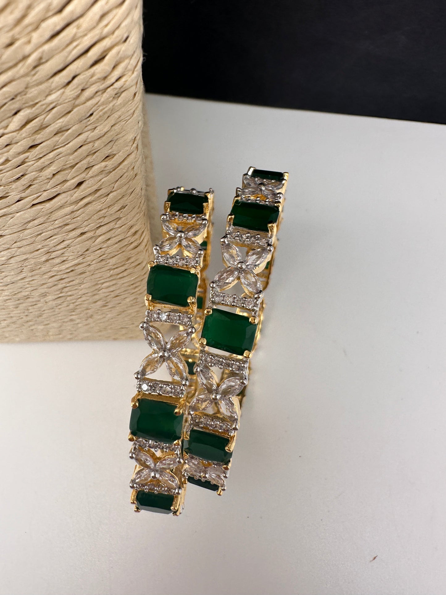Emerald Green AD Bangles