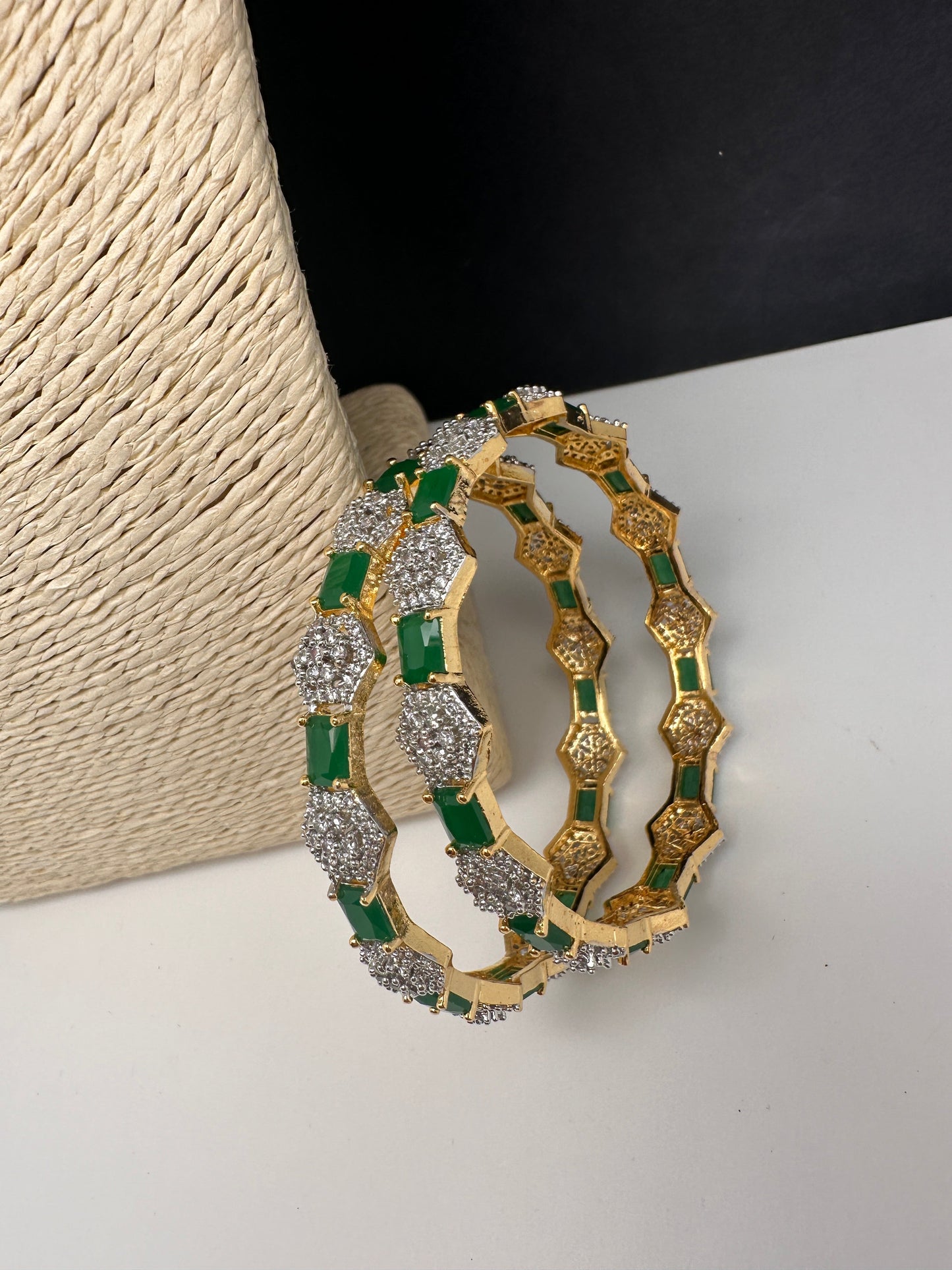 Emerald Green AD Bangles