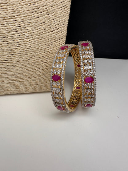 Ruby Red Marquise  AD Bangles