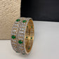 Emerald Green Marquise AD Bangles