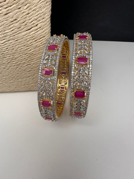 Ruby Red Marquise  AD Bangles