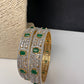 Emerald Green Marquise AD Bangles