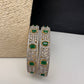 Emerald Green Marquise AD Bangles