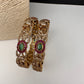 CZ Peacock Matte Bangles
