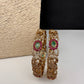 CZ Peacock Matte Bangles