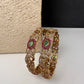 CZ Peacock Matte Bangles