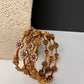 Matte Floral Goddess Lakshmi Set of 4 Bangles