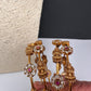 Matte Floral Goddess Lakshmi Set of 4 Bangles