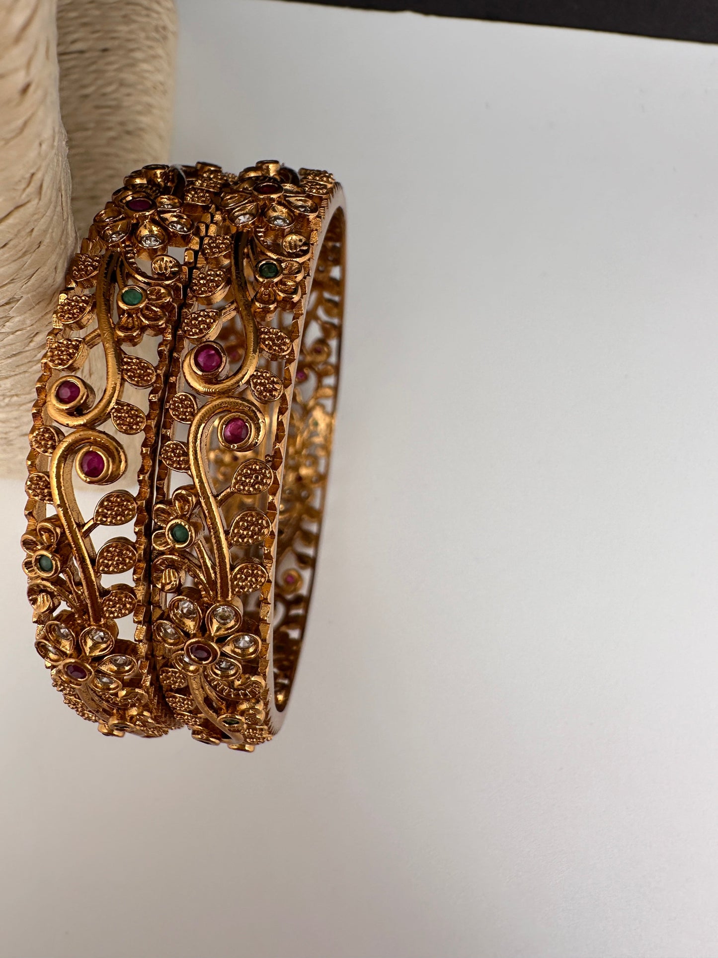Matte Floral Bangles