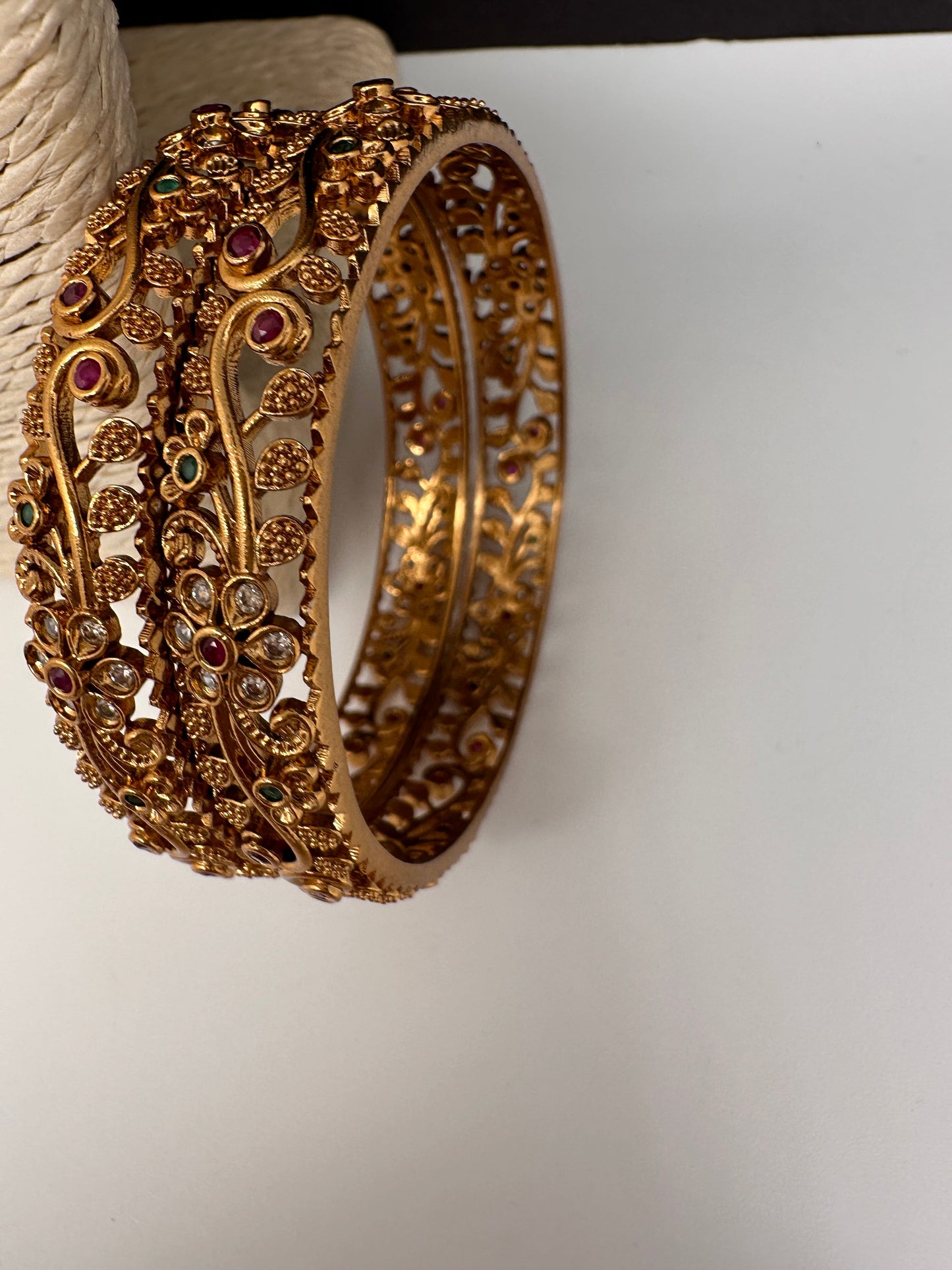 Matte Floral Bangles