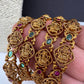 Matte Goddess Lakshmi Set of 4 Bangles