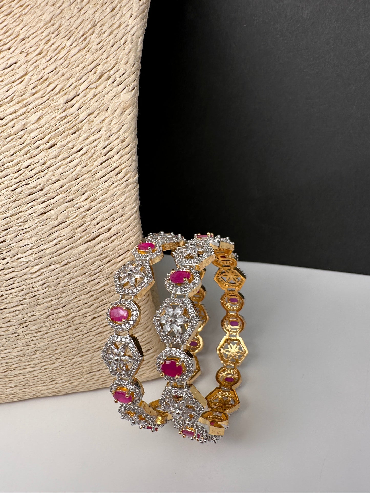 Ruby Pink AD Bangles