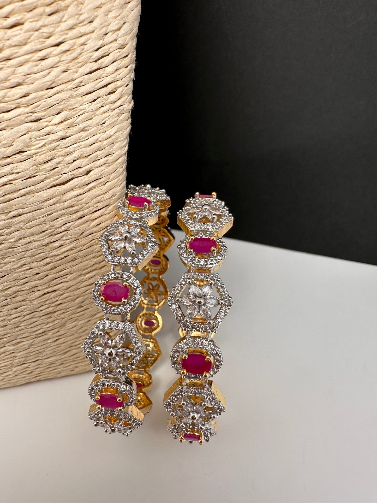 Ruby Pink AD Bangles