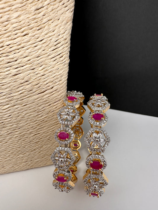 Ruby Pink AD Bangles