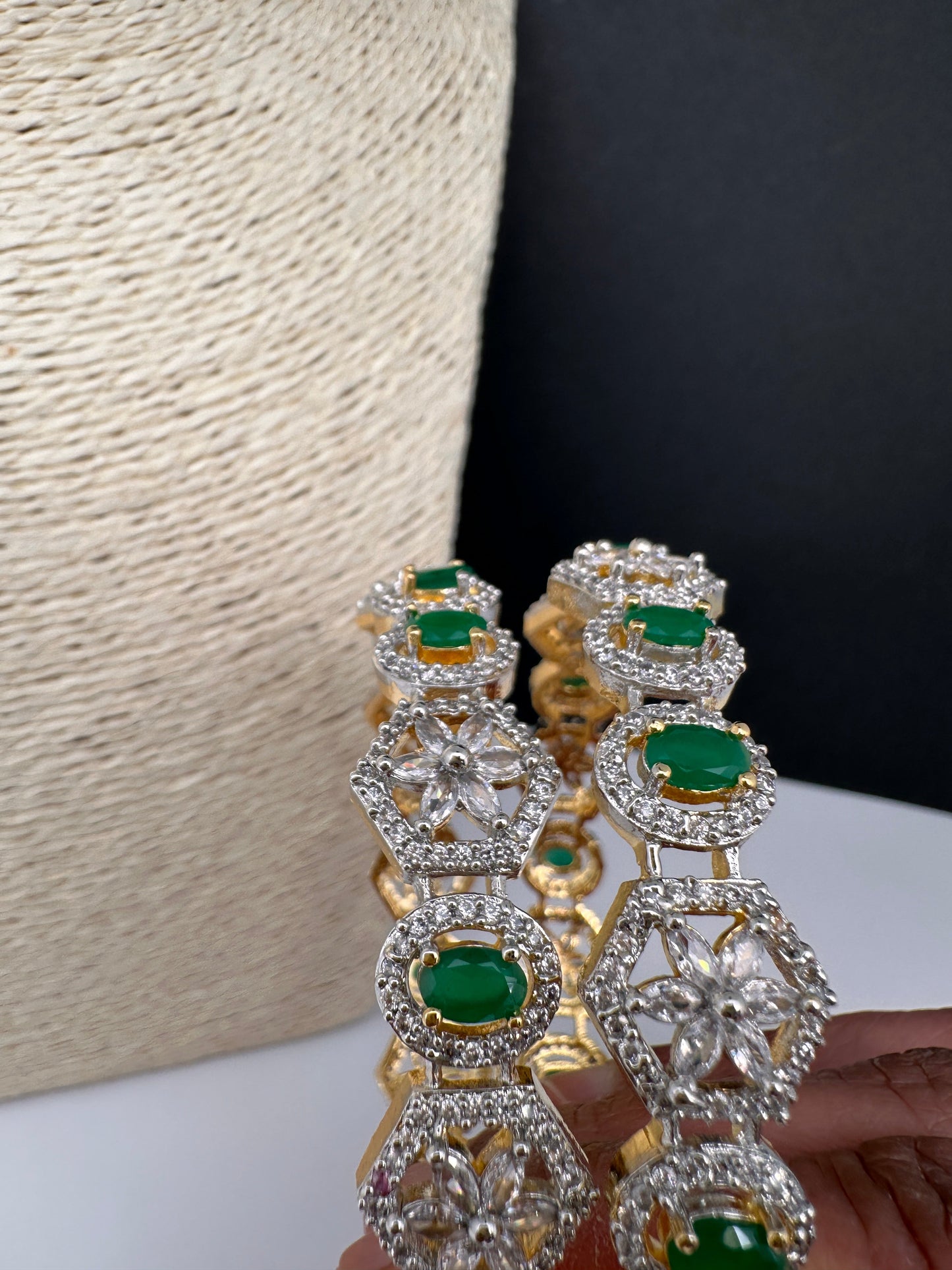 Emerald Green AD Bangles