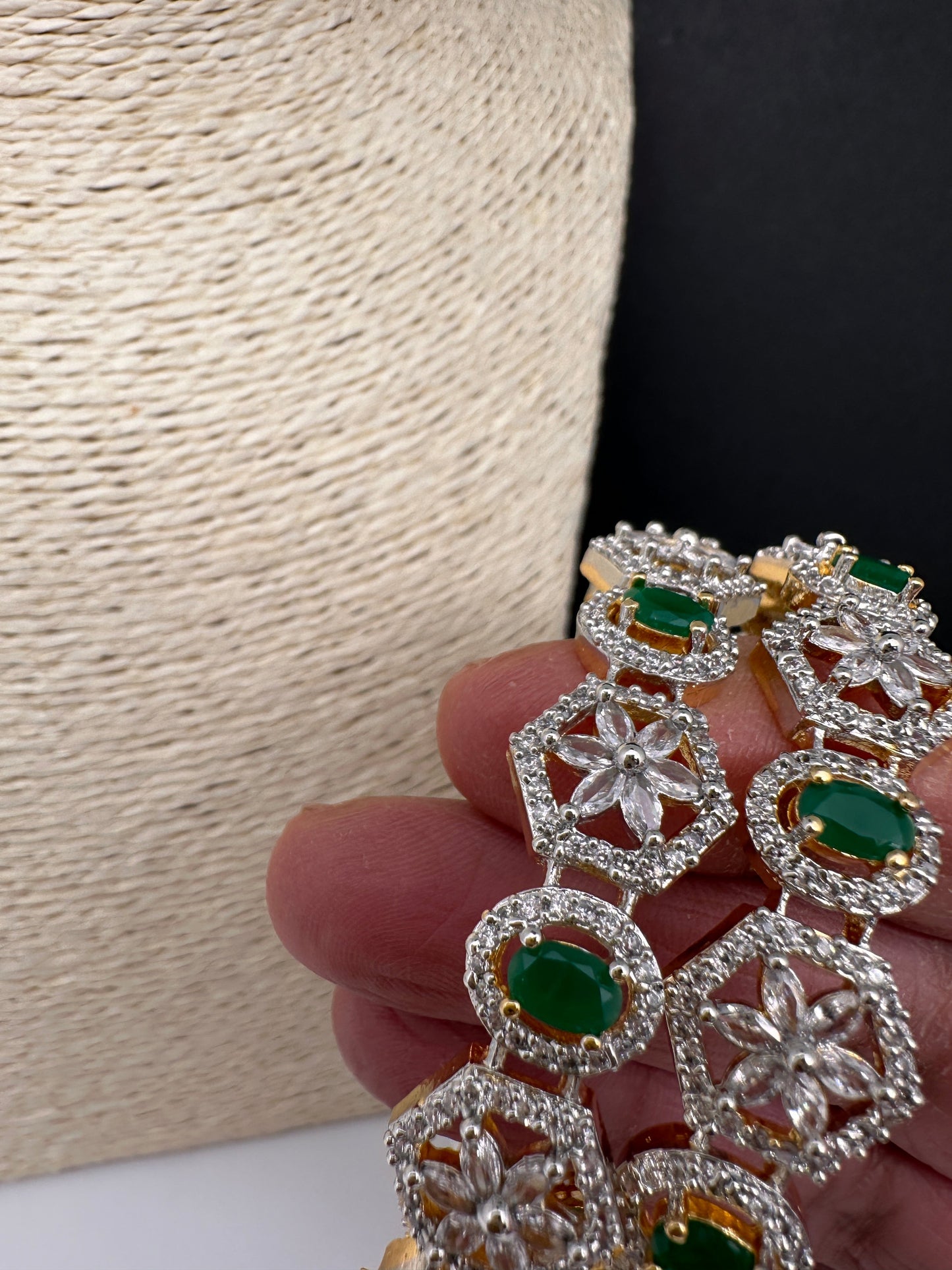 Emerald Green AD Bangles