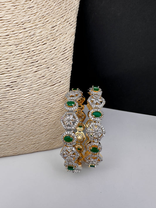 Emerald Green AD Bangles