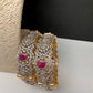 Ruby Red AD Openable Kada Bangles