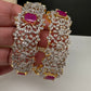 Ruby Red AD Openable Kada Bangles
