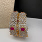 Ruby Red AD Openable Kada Bangles