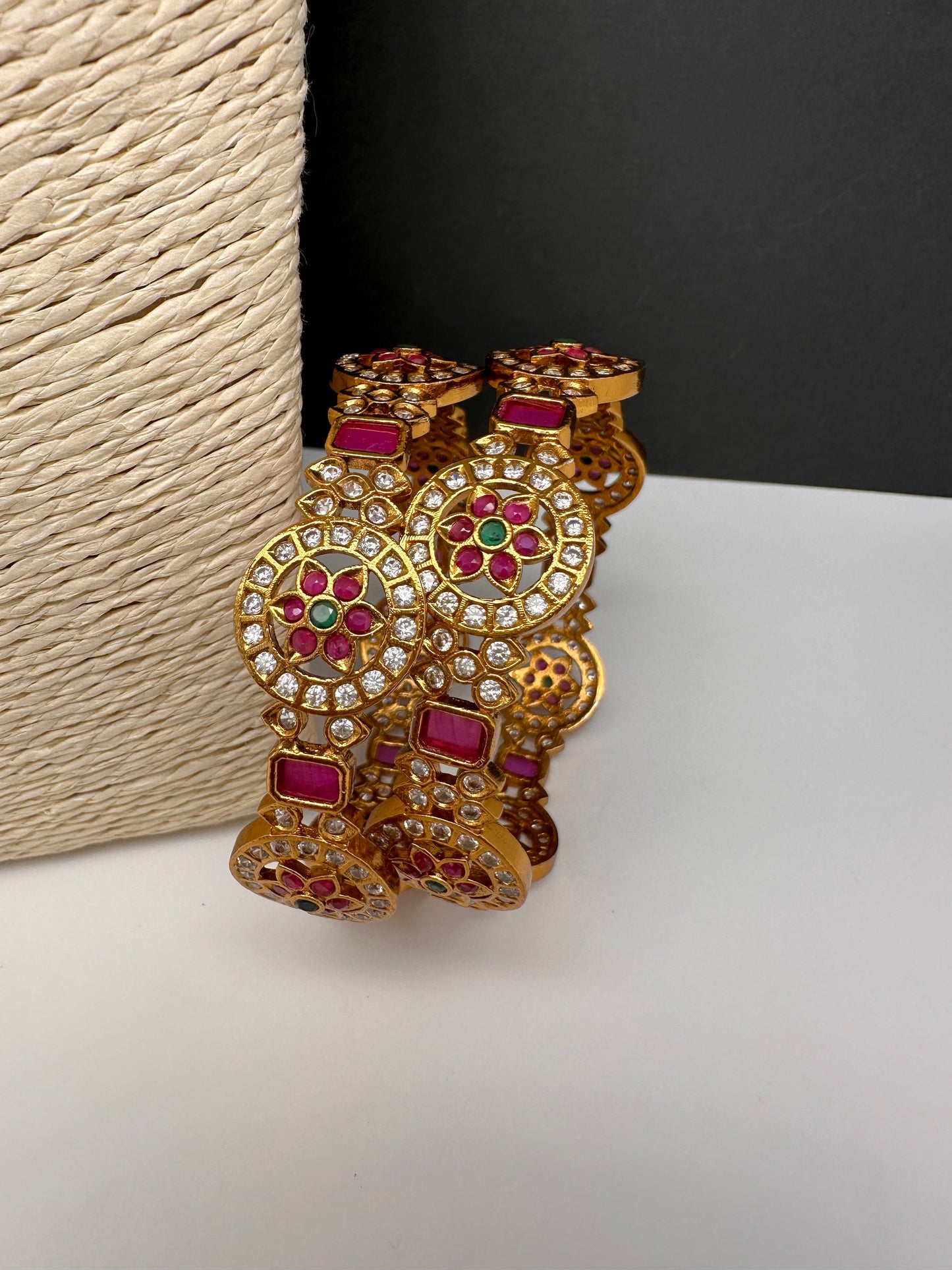 Matte Kempu Traditional Bangles