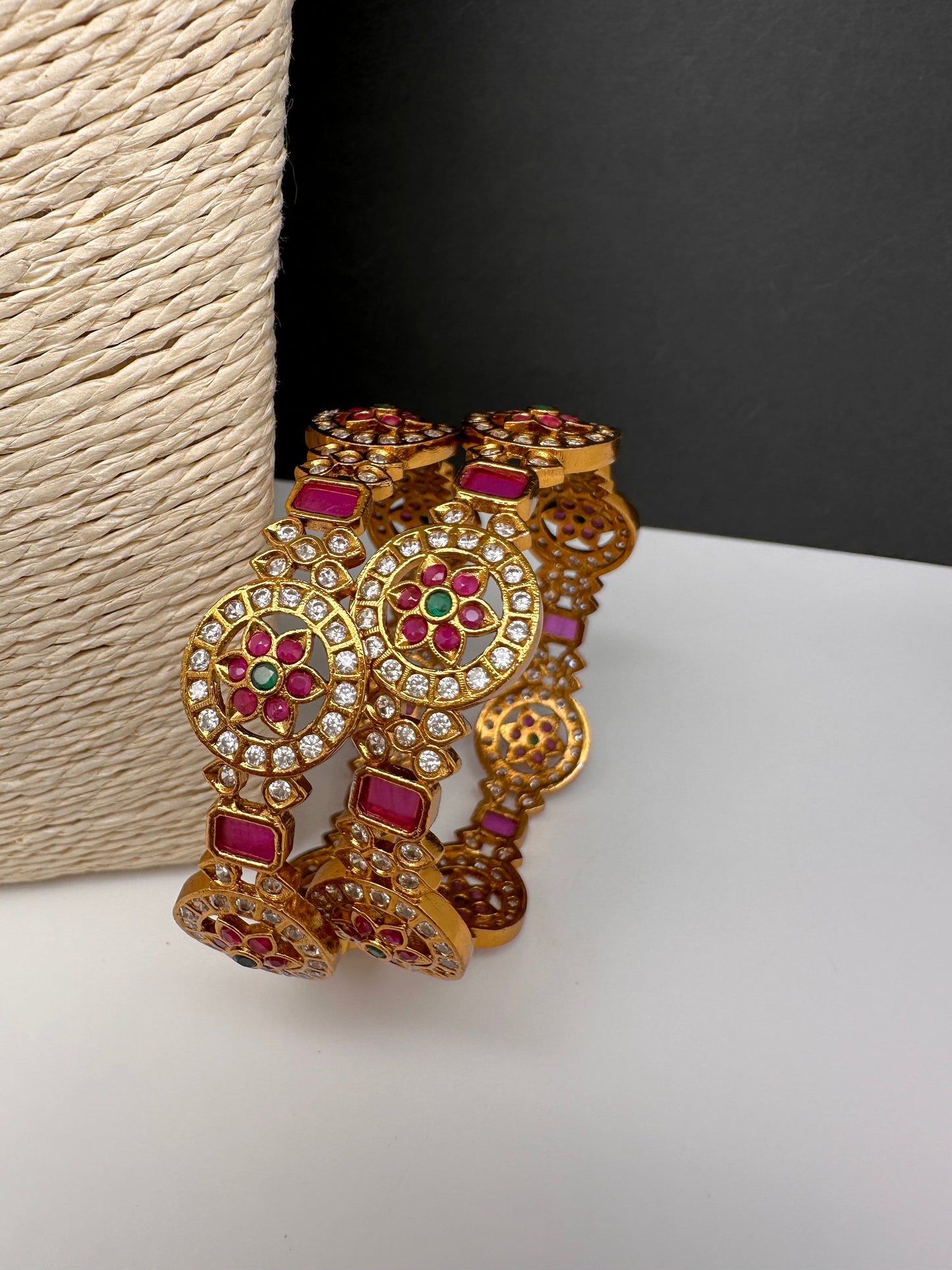 Matte Kempu Traditional Bangles