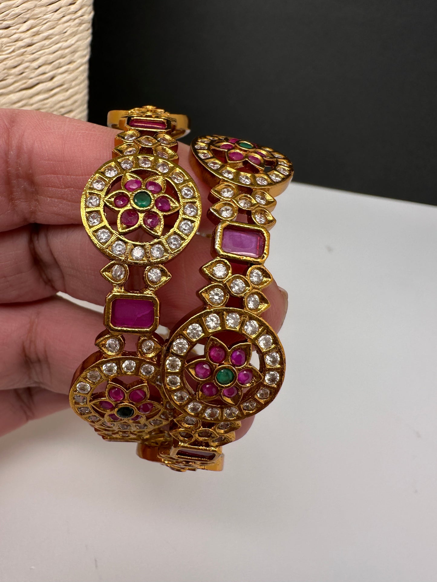 Matte Kempu Traditional Bangles