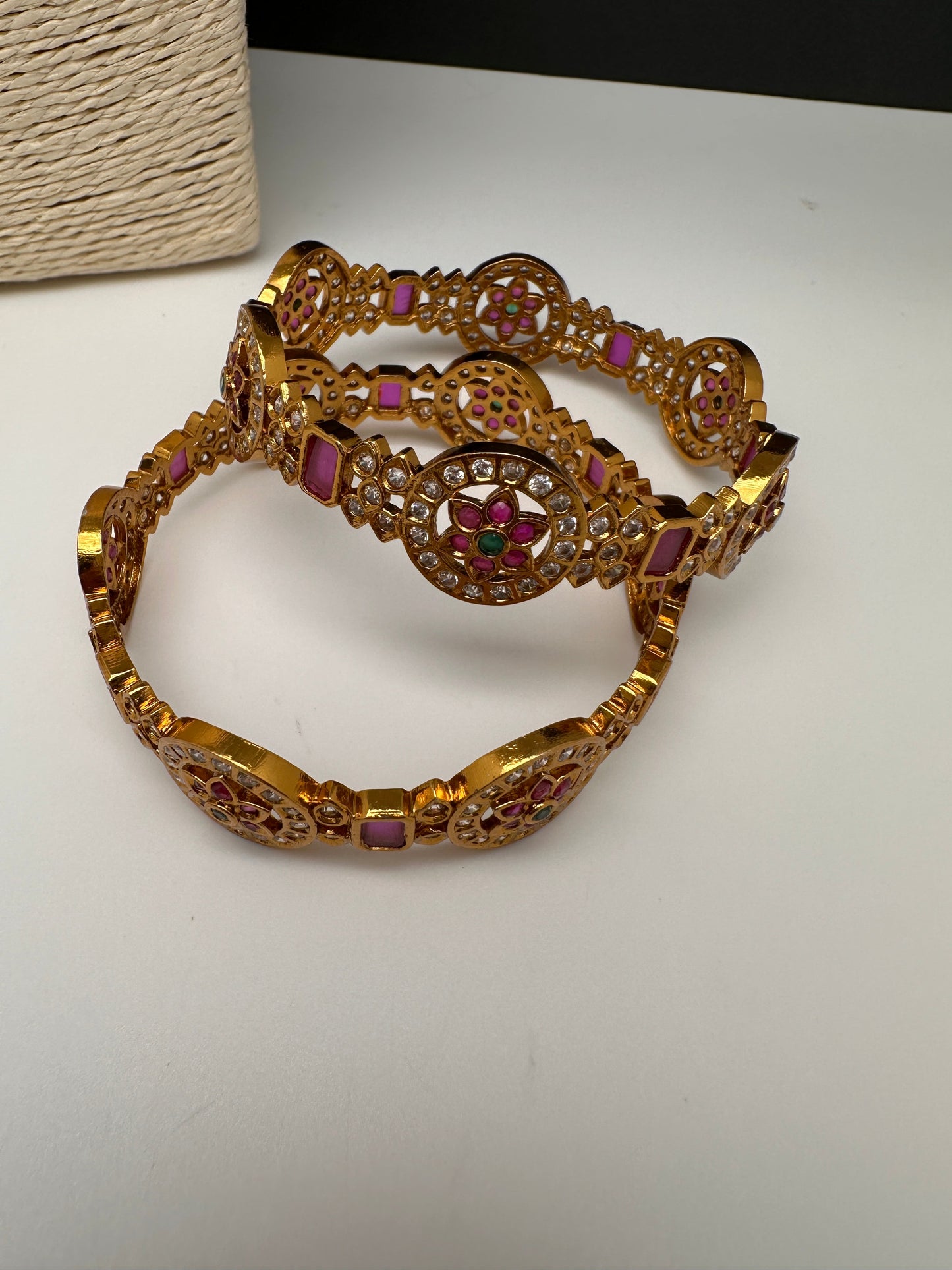 Matte Kempu Traditional Bangles