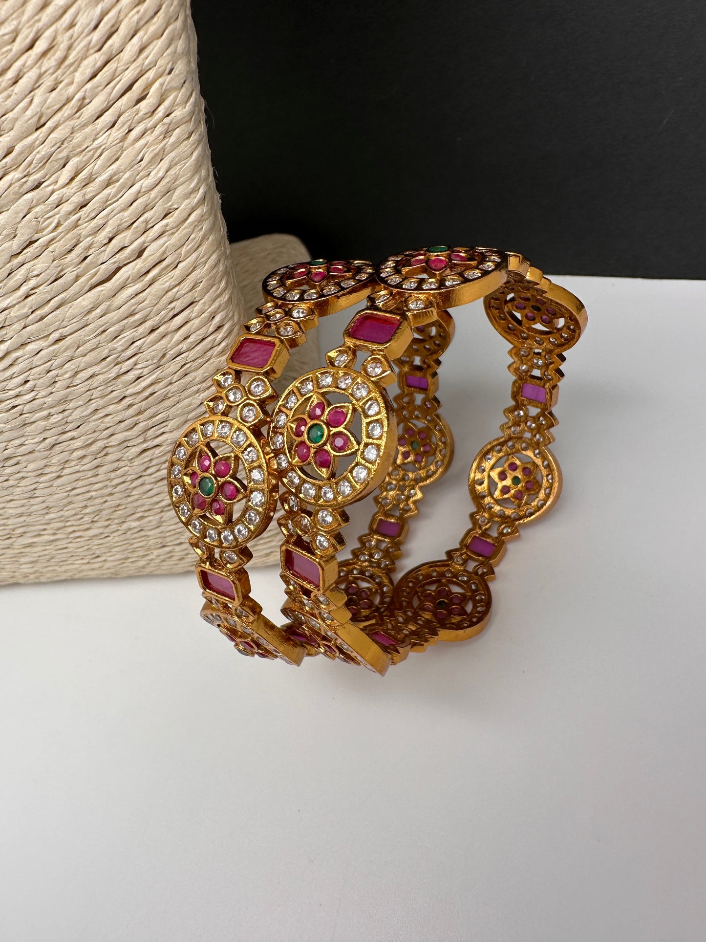 Matte Kempu Traditional Bangles