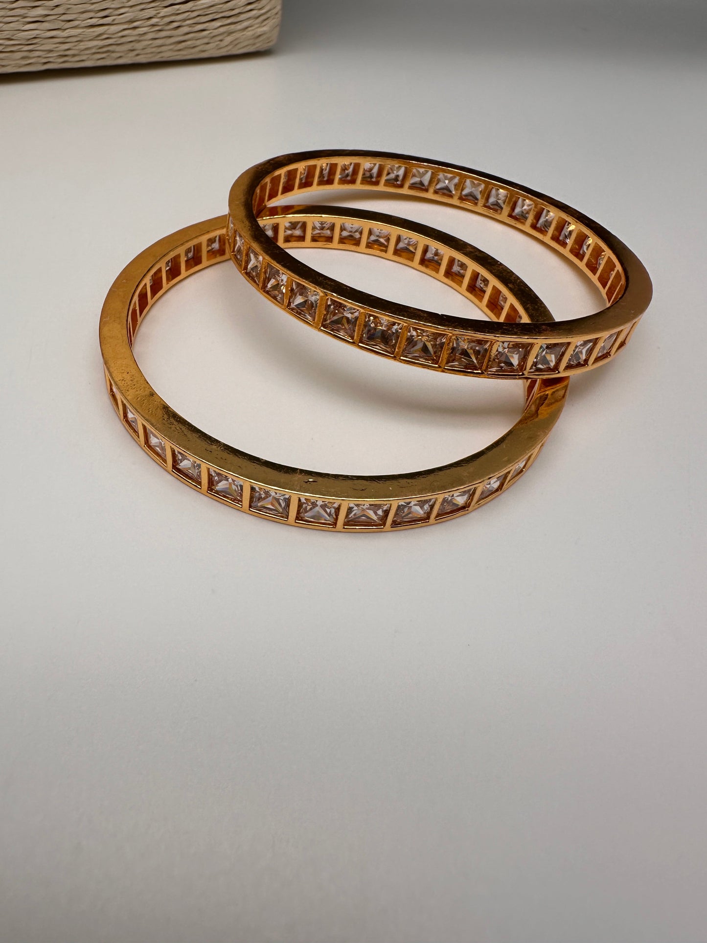 Clear Stones Elegant Bangles