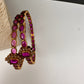 Matte Red Sleek Kempu Traditional Bangles