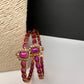 Matte Red Sleek Kempu Traditional Bangles