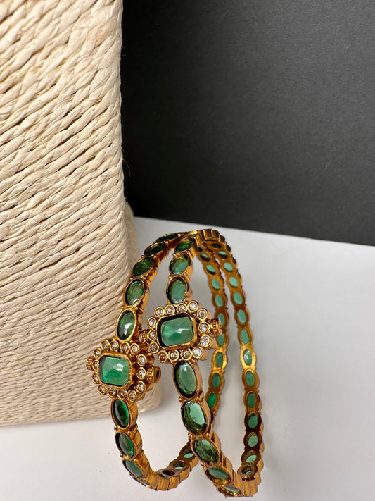 Matte Red Sleek Kempu Traditional Bangles