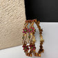 Matte Red Sleek Kempu Traditional Bangles