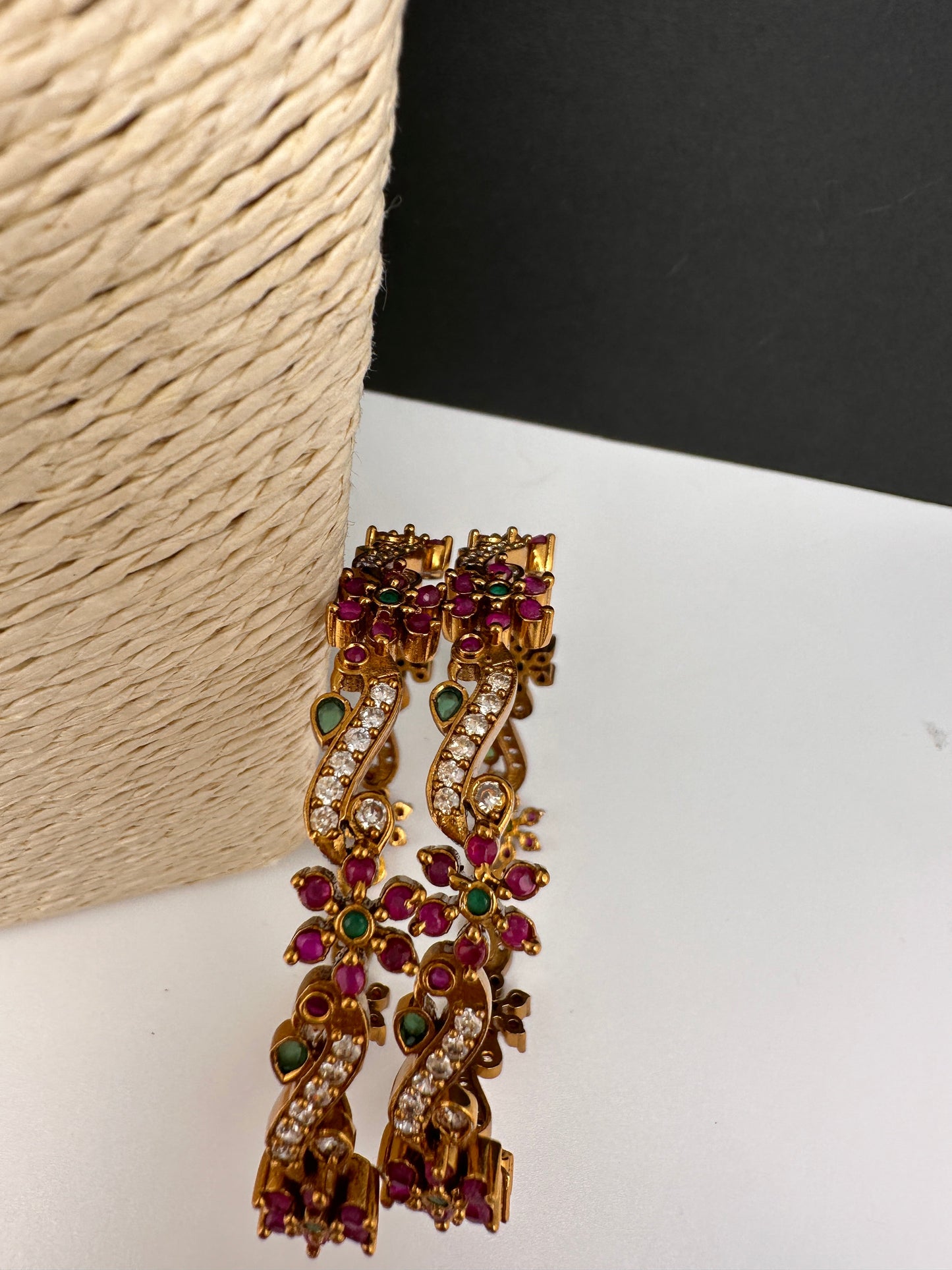 Matte Red Sleek Kempu Traditional Bangles