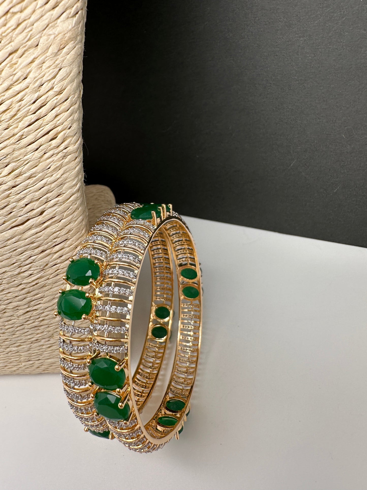 Emerald CZ Bangles