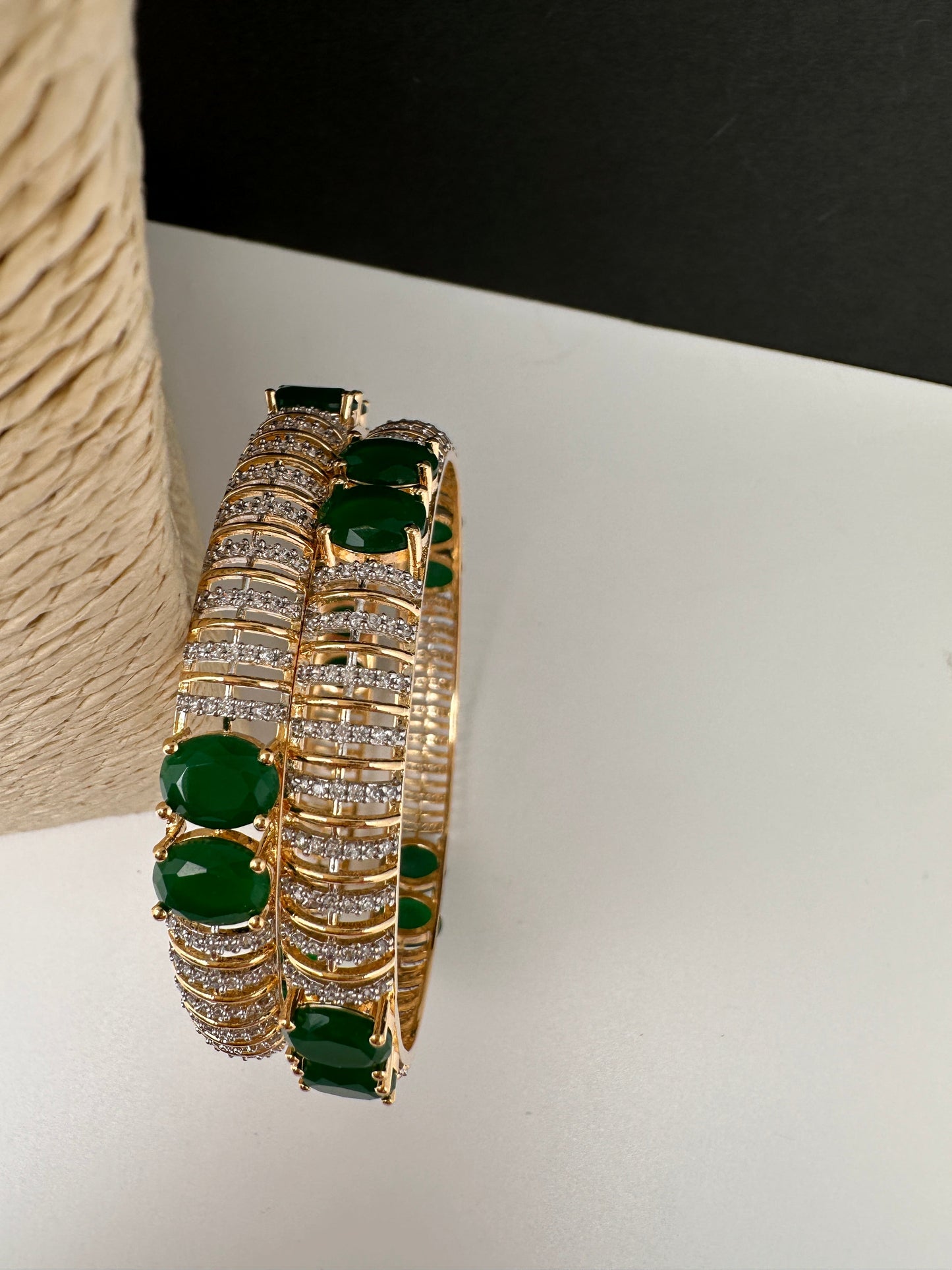 Emerald CZ Bangles