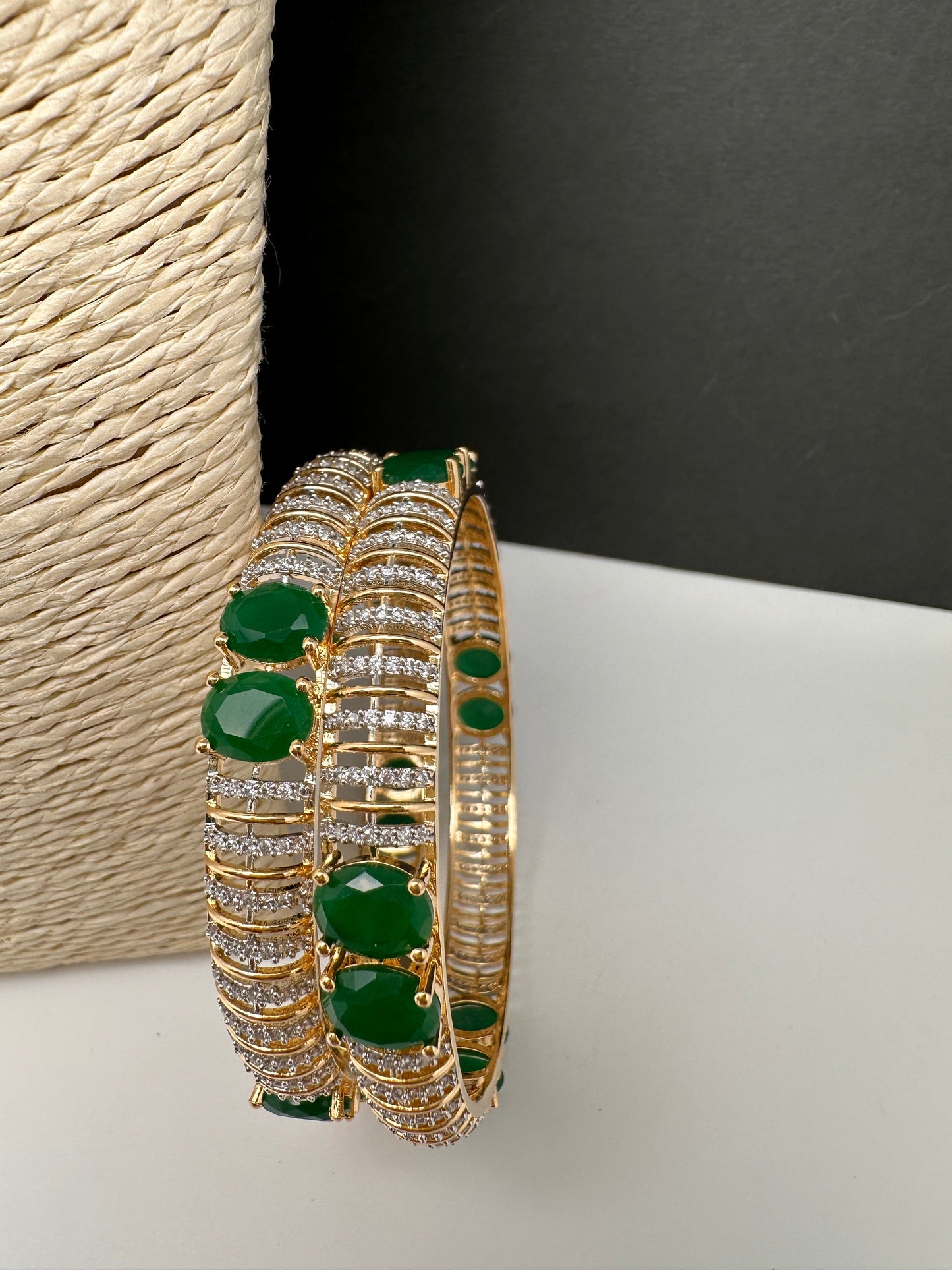 Emerald CZ Bangles