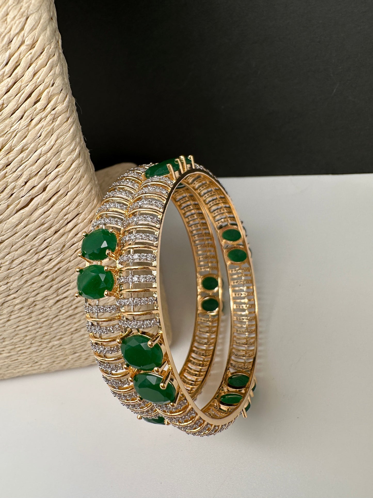 Emerald CZ Bangles
