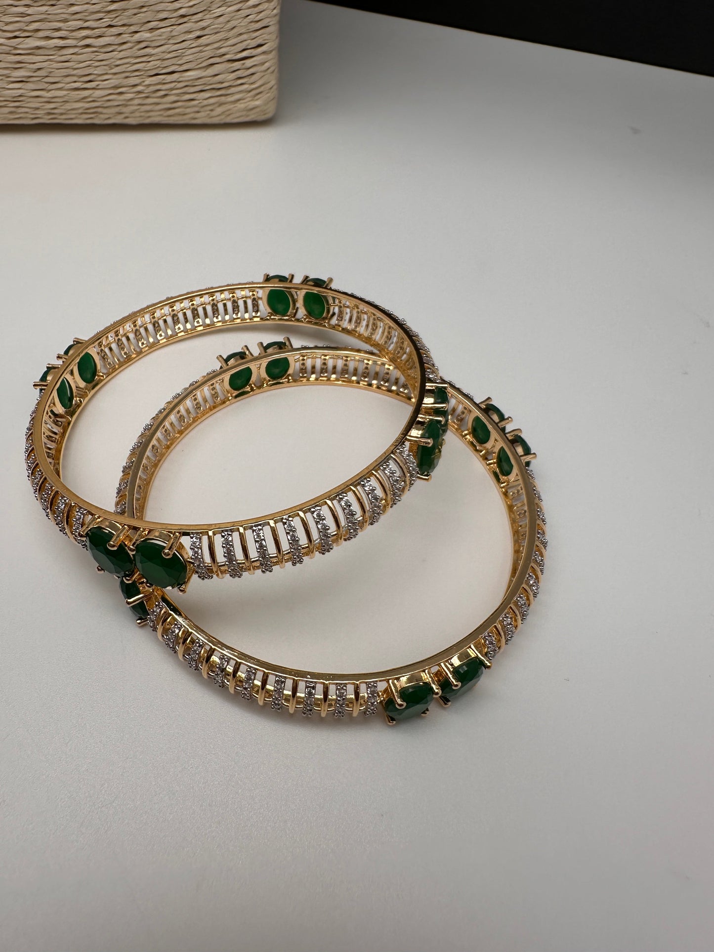 Emerald CZ Bangles