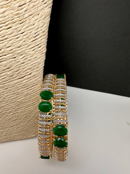 Emerald CZ Bangles