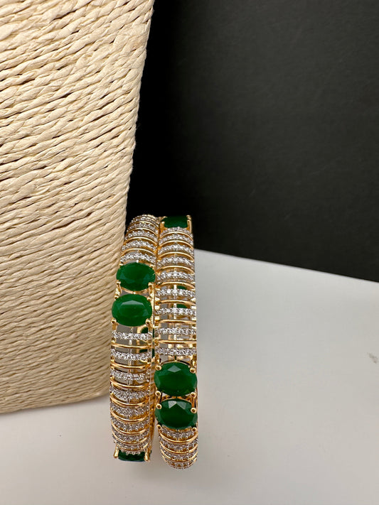 Emerald CZ Bangles
