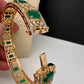 Emerald Green AD Openable Kada Bangles