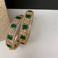 Emerald Green AD Openable Kada Bangles