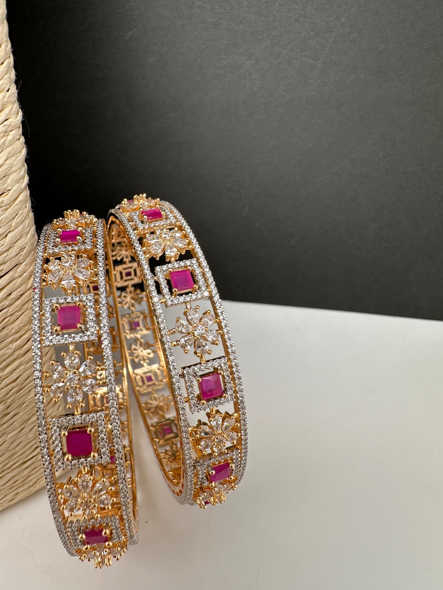 Ruby CZ  Bangles