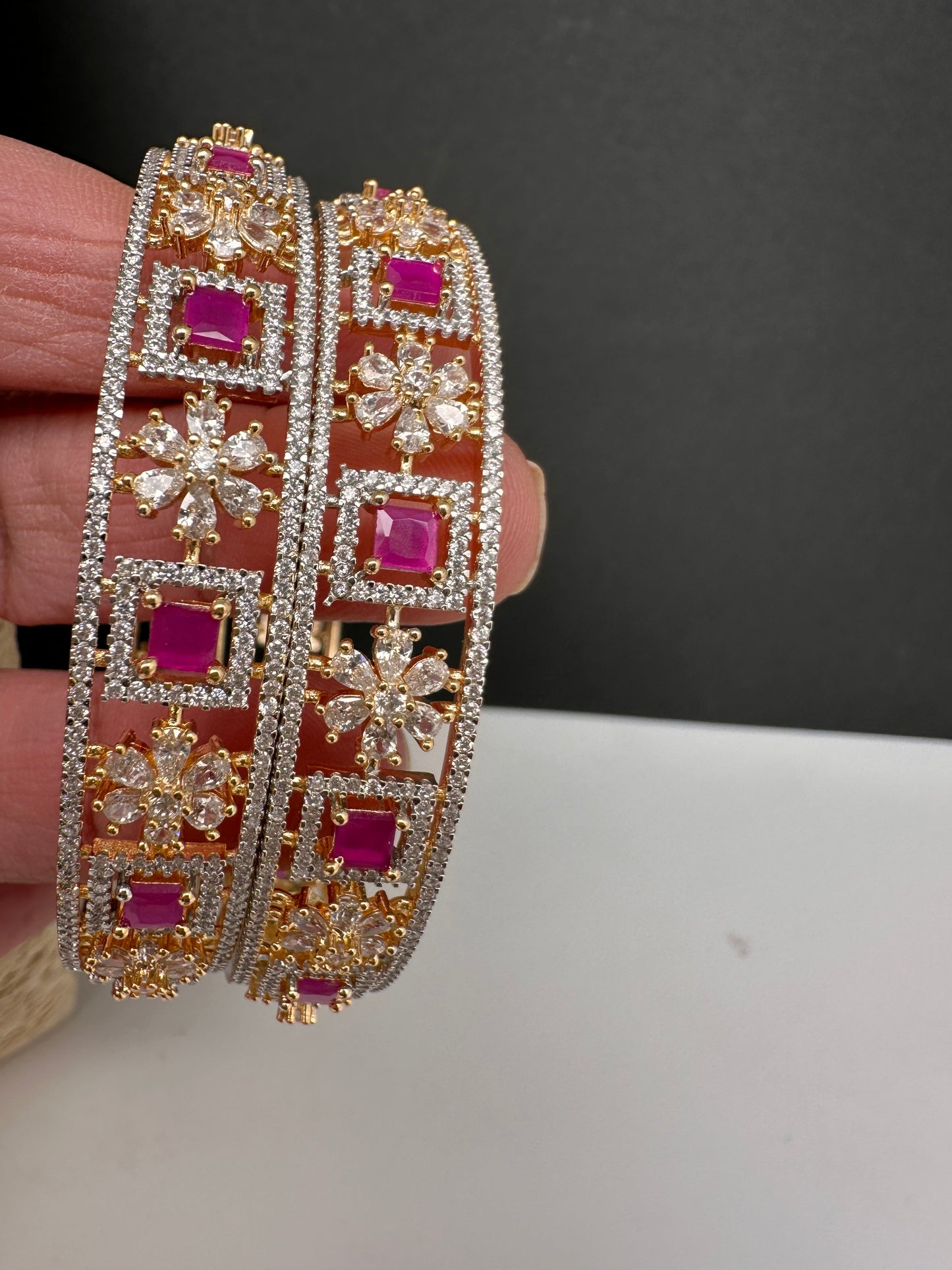 Ruby CZ  Bangles